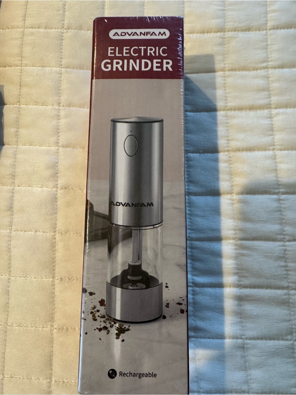 ADVANFAM Electric Grinder - Silver NWT